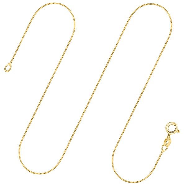 Goldkette als Venezianerkette in Gelbgold 333 / 8K, 45 cm lang, 0,6 mm breit, Gewicht ca. 1 g.