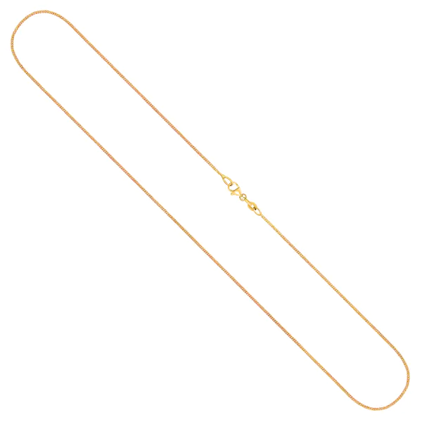 Goldkette als Panzerkette in Gelbgold 333 / 8K, 36 cm lang, 0.8 mm breit, Gewicht ca. 0.9 g.