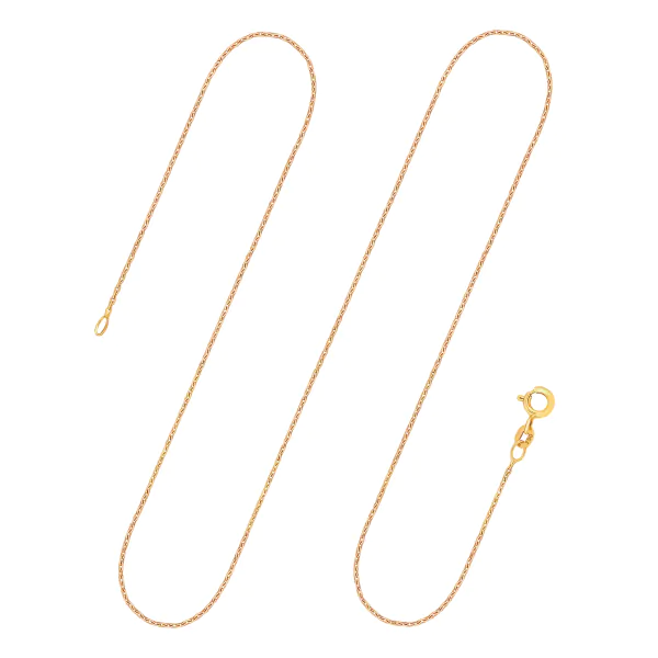 Goldkette als Ankerkette diamantiert in Gelbgold 750 / 18K, 45 cm lang, 1,2 mm breit, Gewicht ca. 2.6 g.