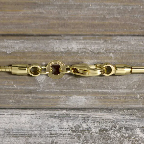 Goldkette als Tondakette in Gelbgold 333 / 8K, 100 cm lang, 1,2 mm breit, Gewicht ca. 12 g.