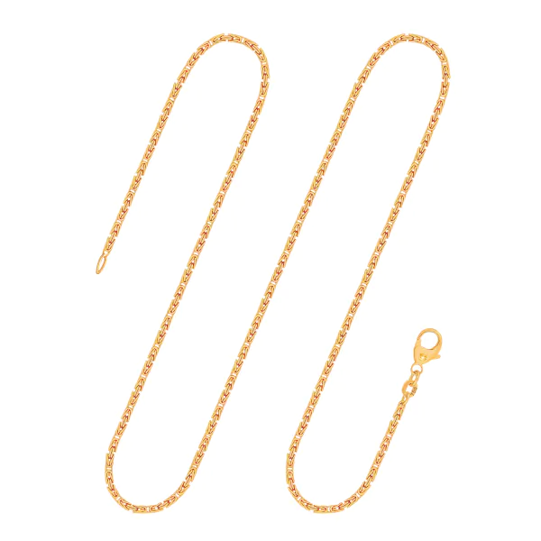 Goldkette als Königskette in Gelbgold 750 / 18K, 80 cm lang, 1,8 mm breit, Gewicht ca. 23.3 g.