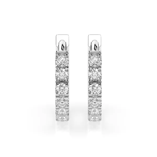 0,42 Karat Diamant Creolen, Weißgold 585 / 14 Karat