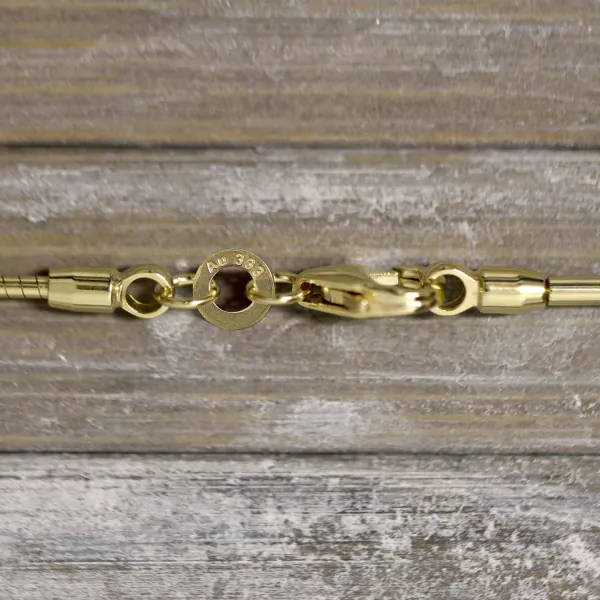Goldkette als Tondakette in Gelbgold 333 / 8K, 40 cm lang, 1,2 mm breit, Gewicht ca. 4.8 g.