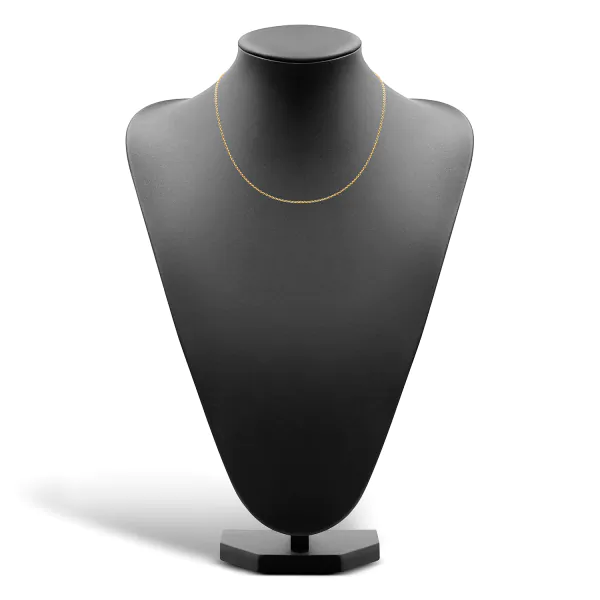 Goldkette als Ankerkette rund in Gelbgold 333 / 8K, 45 cm lang, 2 mm breit, Gewicht ca. 4.4 g.