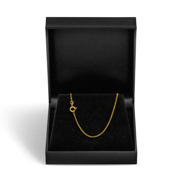 Goldkette als Ankerkette rund in Gelbgold 333 / 8K, 50 cm lang, 1,5 mm breit, Gewicht ca. 2.8 g.