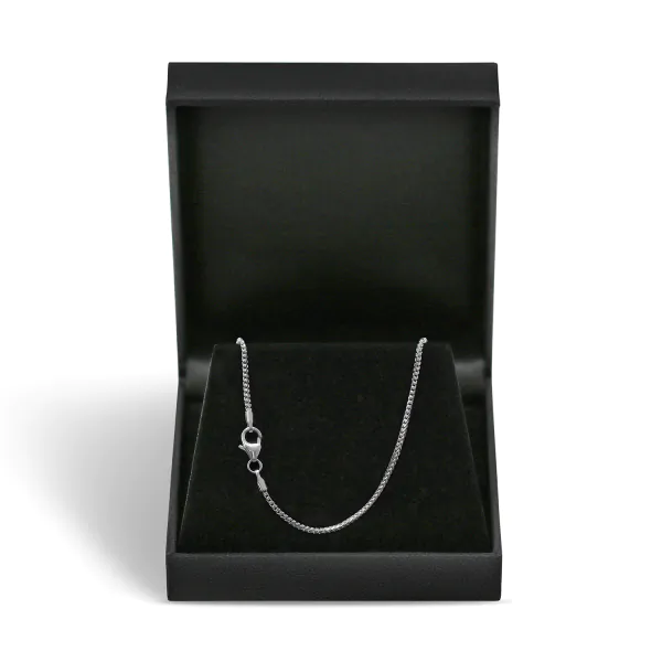 Goldkette als Bingokette in Weißgold 585 / 14K, 38 cm lang, 1,3 mm breit, Gewicht ca. 4.1 g.