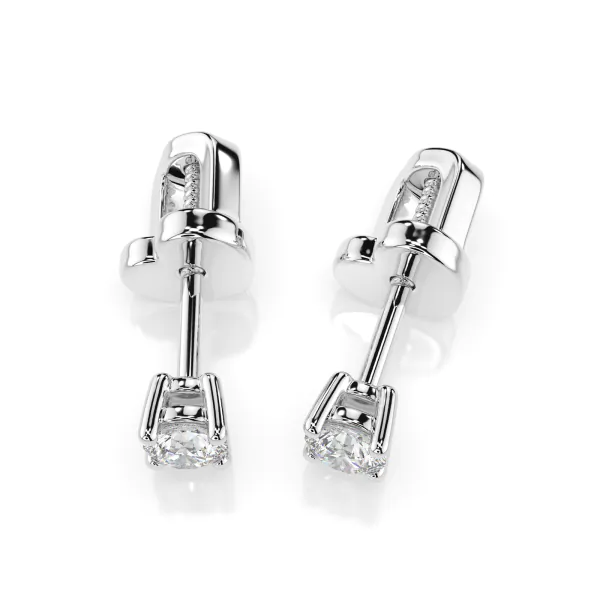 0,12 Karat Diamant Ohrstecker mit 2 echten Diamanten, Weißgold 585 / 14K