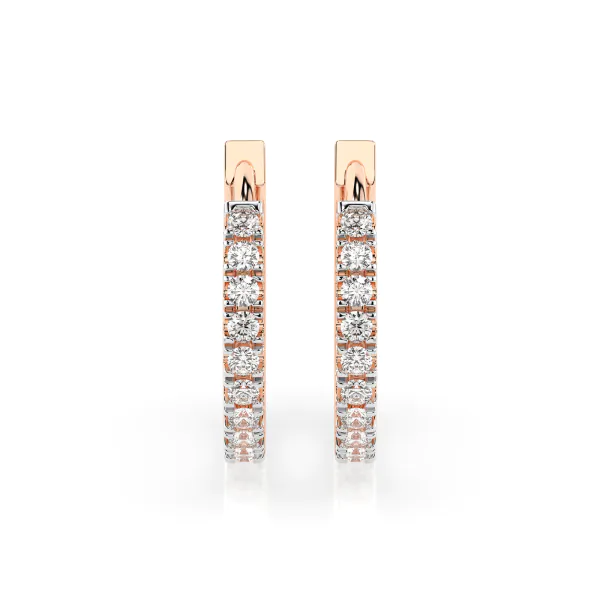 0,22 Karat Diamant Creolen, Rotgold 585 / 14 Karat