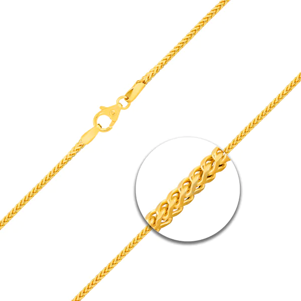 Goldkette als Bingokette in Gelbgold 585 / 14K, 70 cm lang, 1,8 mm breit, Gewicht ca. 13.6 g.