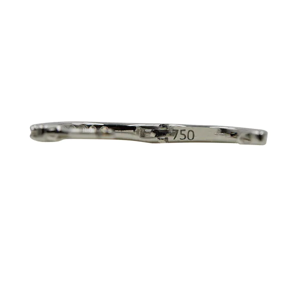 0,15 Karat Diamant Creolen, Weißgold 750 / 18K, Außendurchmesser 13 mm, Breite 1.5 mm, Gewicht ca. 1.8 g