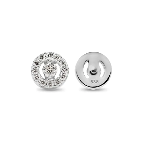 0,22 Karat Diamant Ohrstecker Weißgold in 5.5 mm