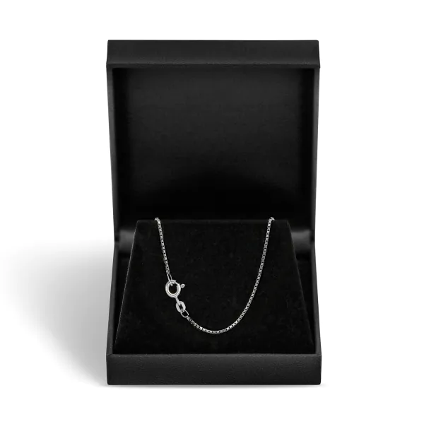 Goldkette als Venezianerkette in Weißgold 585 / 14K, 50 cm lang, 1,2 mm breit, Gewicht ca. 5.3 g.