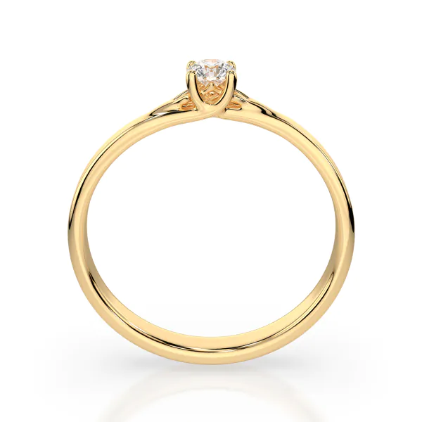 0,1 Karat Diamant Verlobungsring, Gelbgold 585 / 14K