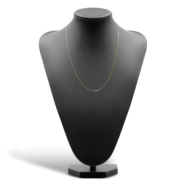 Goldkette als Schlangenkette diamantiert in Gelbgold 375 / 9 Karat, 50 cm lang, 0.7 mm breit, Gewicht ca. 2 g.