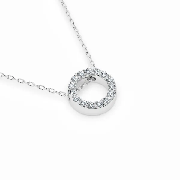 0,09 Karat Diamant Anhänger Weißgold 585 (14K) mit Goldkette für Damen