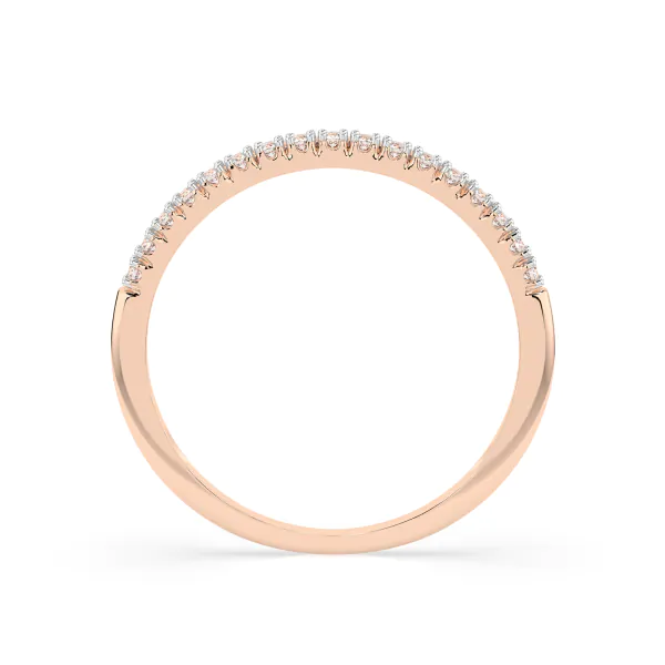 0,14 Karat Diamant Memoire Ring mit 17 Diamanten, Rotgold 585 / 14K