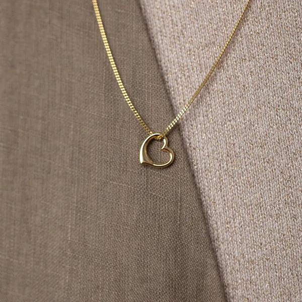 Anhänger Schwingendes Herz Gelbgold 7 mm