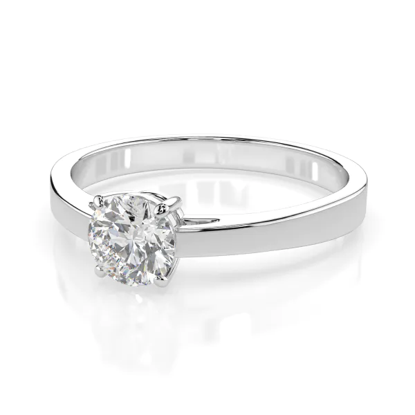 0,40 Karat Diamant Verlobungsring mit 1 Diamanten, Weißgold 585 / 14K