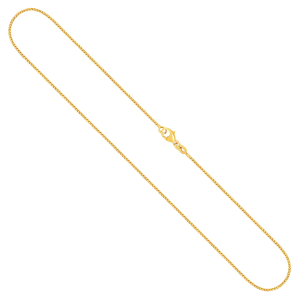 Goldkette als Bingokette in Gelbgold 375 / 9K, 36 cm lang, 1,1 mm breit, Gewicht ca. 2.5 g.