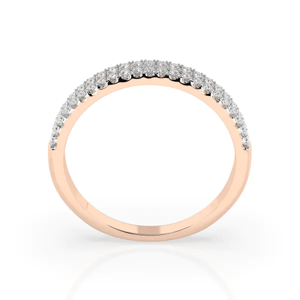0,18 Karat Diamant Verlobungsring mit 46 Diamanten, Rotgold 585 / 14K