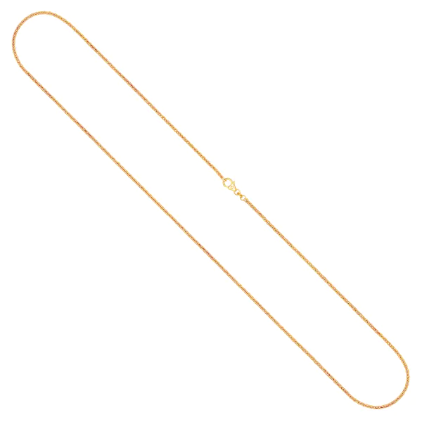 Goldkette als Ankerkette flach in Gelbgold 375 / 9K, 45 cm lang, 1.2 mm breit, Gewicht ca. 1.8 g.