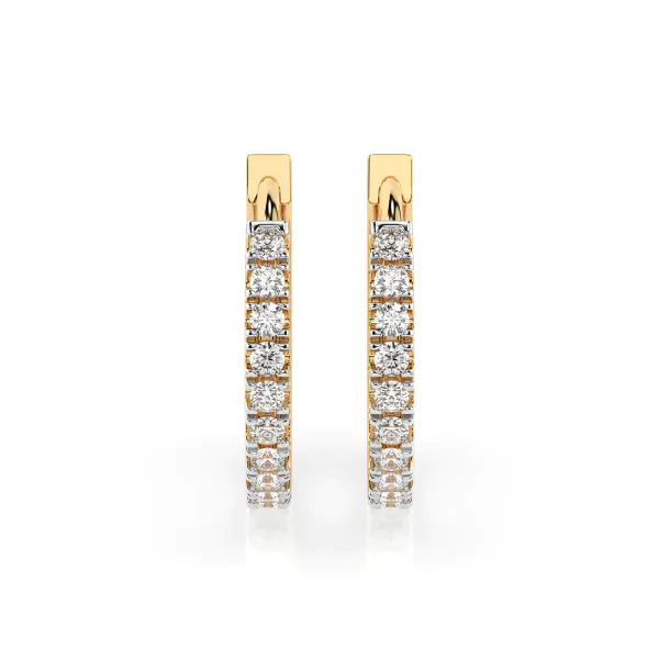 0,22 Karat Diamant Creolen, Gelbgold 585 / 14 Karat