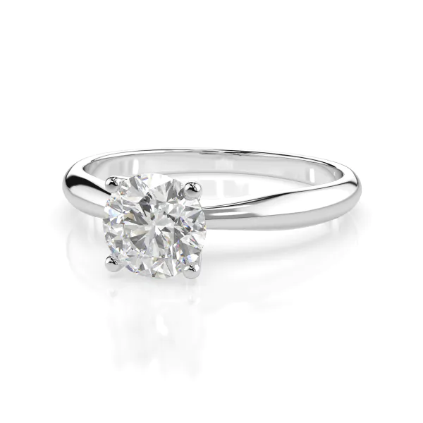 0,5 Karat Diamant Verlobungsring mit 1 Diamanten, Weißgold 585 / 14K