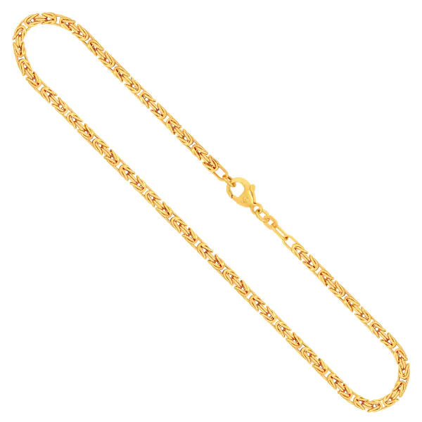 Goldkette als Königskette in Gelbgold 333 / 8K, 70 cm lang, 2,8 mm breit, Gewicht ca. 35.8 g.