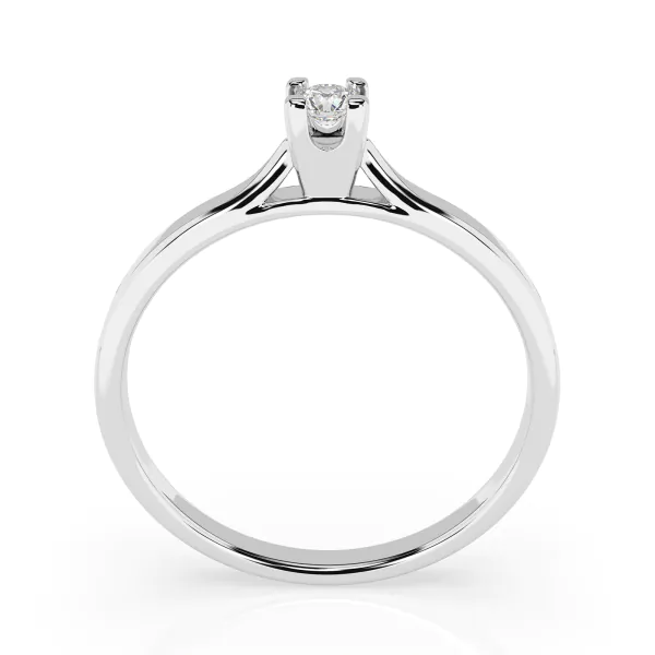 0,06 Karat Diamant Verlobungsring mit 1 Diamanten, Weißgold 585 / 14K