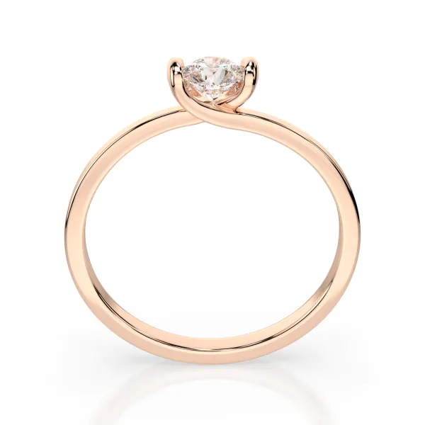 0,15 Karat Diamant Verlobungsring mit 1 Diamanten, Rotgold 585 / 14K