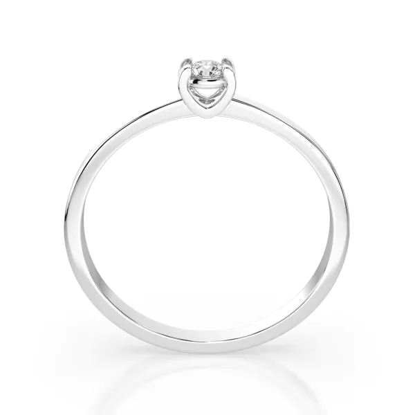0,10 Karat Diamant Verlobungsring, Weißgold 585 / 14K
