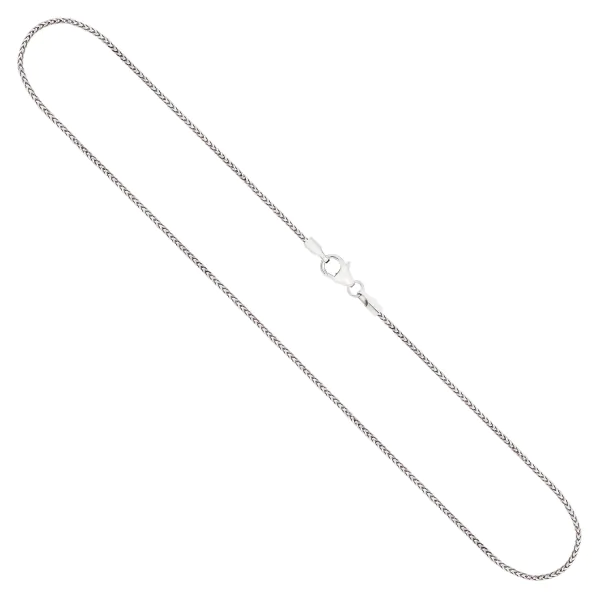 Goldkette als Bingokette in Weißgold 585 / 14K, 38 cm lang, 1,3 mm breit, Gewicht ca. 4.1 g.