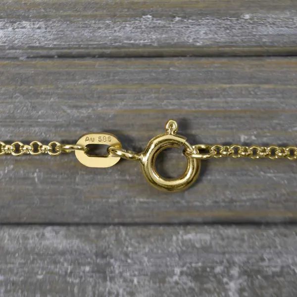 Goldkette als Erbskette in Gelbgold 585 / 14K, 80 cm lang, 1,5 mm breit, Gewicht ca. 6.9 g.