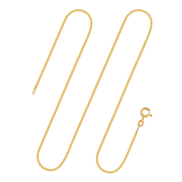 Goldkette als Venezianerkette in Gelbgold 375 / 9K, 36 cm lang, 1,2 mm breit, Gewicht ca. 3.1 g.