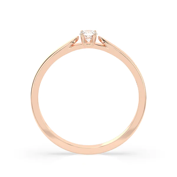 0,08 Karat Diamant Verlobungsring mit 1 Diamanten, Rotgold 585 / 14K