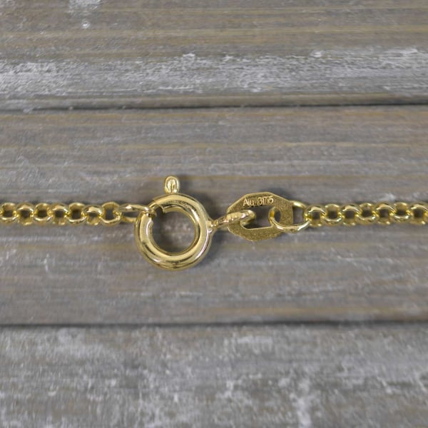 Goldkette als Erbskette in Gelbgold 375 / 9K, 90 cm lang, 2 mm breit, Gewicht ca. 8.4 g.