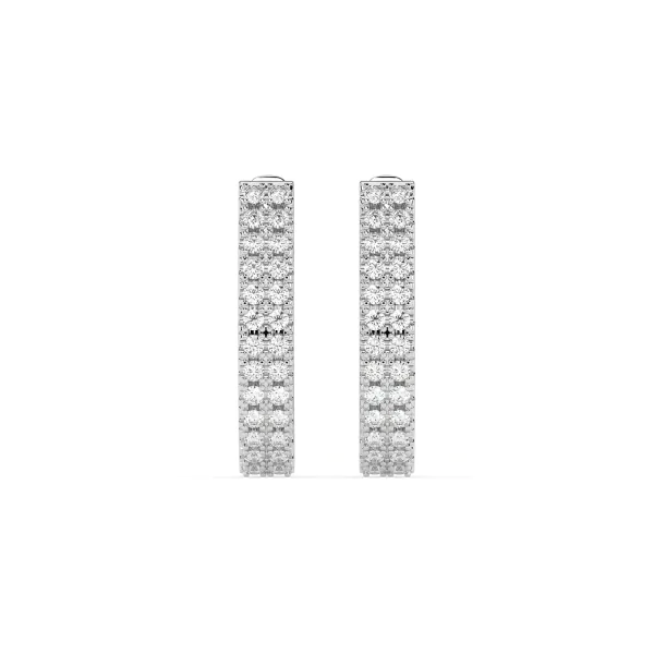 0,22 Karat Diamant Creolen, Weißgold 585 / 14 Karat