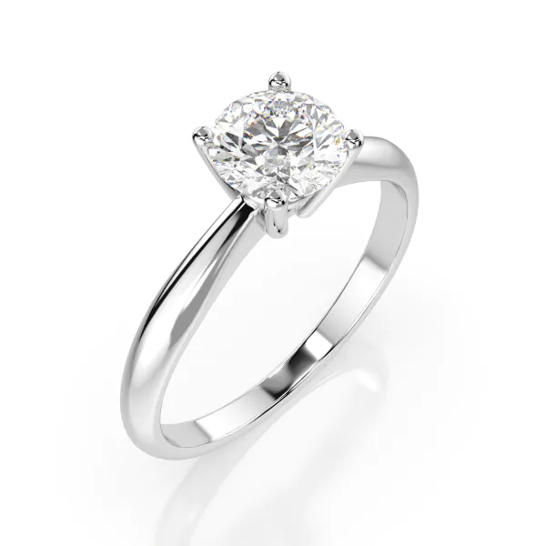 0,40 Karat Diamant Verlobungsring mit 1 Diamanten, Weißgold 585 / 14K, Weite 56 mm, Gewicht ca. 1.7 g.