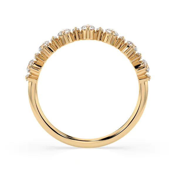 0,5 Karat Diamant Verlobungsring mit 15 Diamanten, Gelbgold 585 / 14K