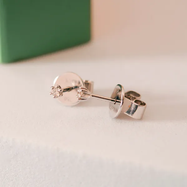 0,05 Karat Diamant Ohrstecker Weißgold