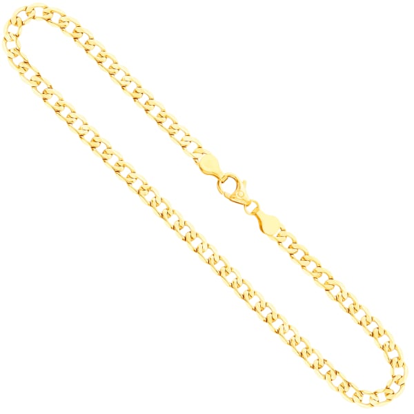 Goldkette als Panzerkette facettiert in Gelbgold 750 / 18 Karat, 70 cm lang, 5 mm breit, Gewicht ca. 24,6 g.
