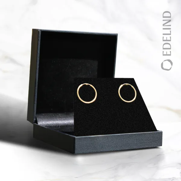 Ohrringe, Creolen, Gelbgold 333 / 8K, Außendurchmesser 20 mm, Breite 1.5 mm, Gewicht ca. 0.6 g