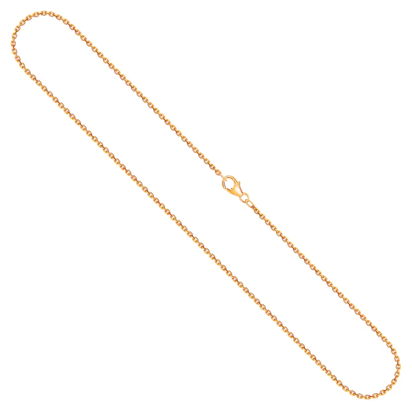 Goldkette als Ankerkette diamantiert in Gelbgold 585 / 14 Karat, 55 cm lang, 1.7 mm breit, Gewicht ca. 5,6 g.