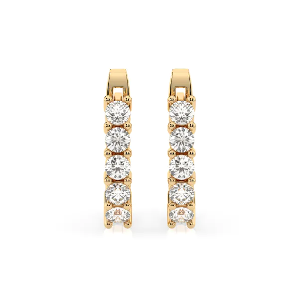 0,6 Karat Diamant Creolen, Gelbgold 585 / 14 Karat