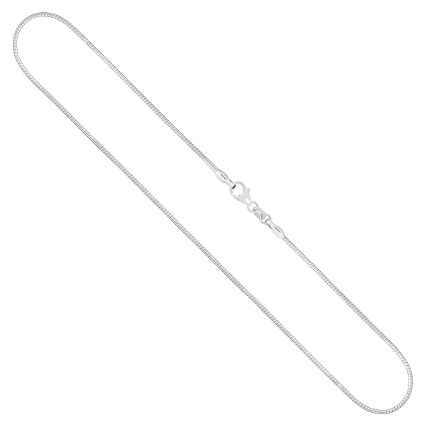Goldkette als Tondakette in Weißgold 333 / 8K, 42 cm lang, 1,2 mm breit, Gewicht ca. 5 g.