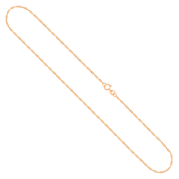 Goldkette als Doppelankerkette in Gelbgold 375 / 9K, 40 cm lang, 1 mm breit, Gewicht ca. 0.6 g.