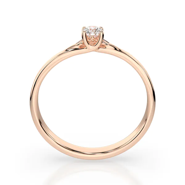 0,1 Karat Diamant Verlobungsring, Rotgold 585 / 14K