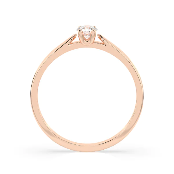 0,15 Karat Diamant Verlobungsring mit 1 Diamanten, Rotgold 585 / 14K