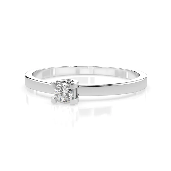 0,10 Karat Diamant Verlobungsring, Weißgold 585 / 14K