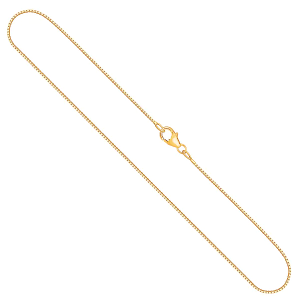Goldkette als Venezianerkette in Gelbgold 750 / 18K, 34 cm lang, 0,7 mm breit, Gewicht ca. 1.8 g.